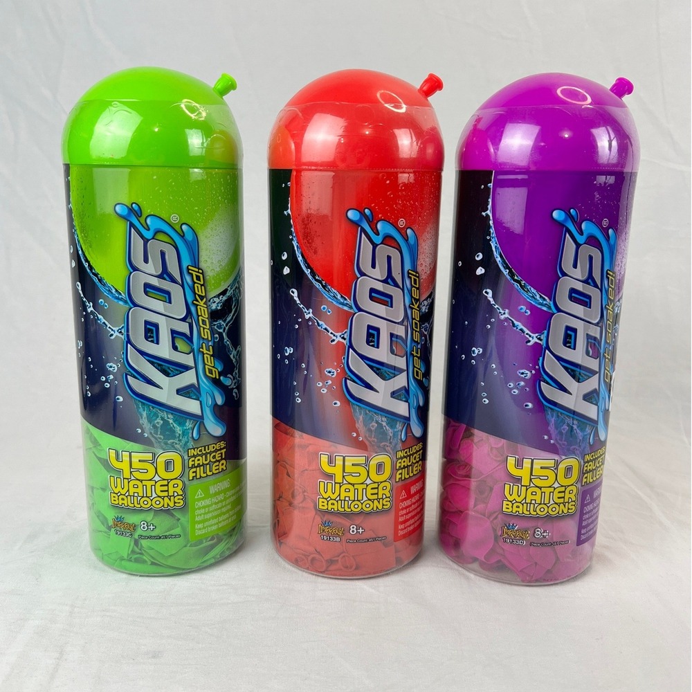 Kaos Water Balloons Faucet Filler Toy Set 3 1350 Balloons Outdoor‎ Party Game